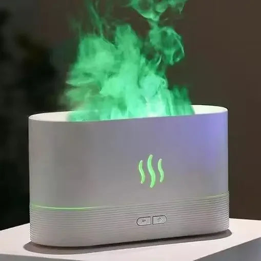 Premium LED Humidifier with Vibrant Flame Effect & Aroma Diffuser