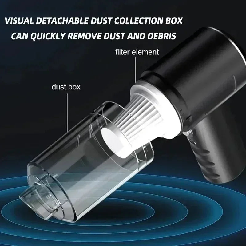120W Portable Wireless Vacuum Cleaner – Powerful Handheld for Car & Home