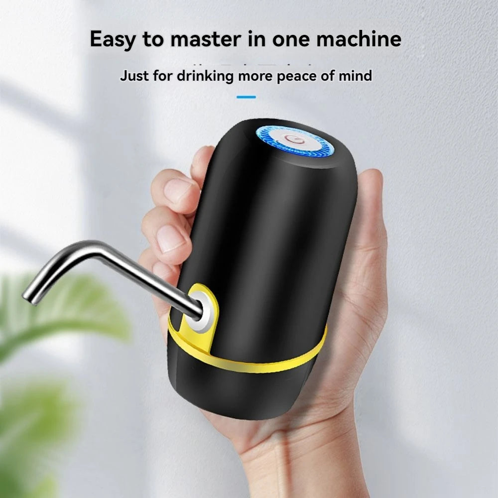1pc Black Automatic Water Bottle Pump USB Charging Water Pump One Button Automatic Switch Of Water Dispenser