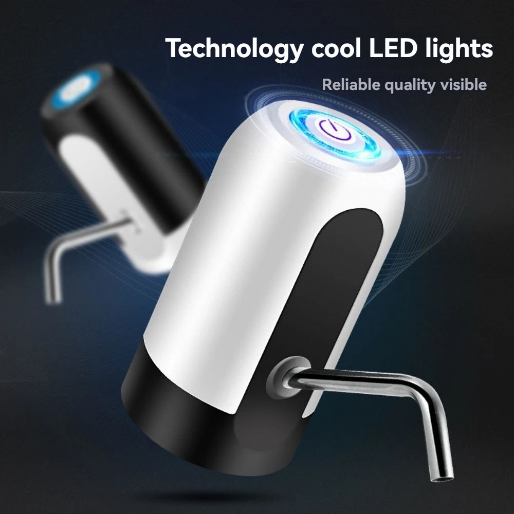 1pc Black Automatic Water Bottle Pump USB Charging Water Pump One Button Automatic Switch Of Water Dispenser