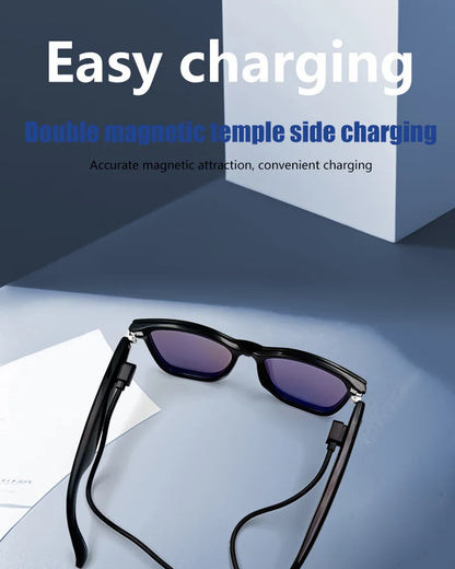 2-in-1 Smart Sunglasses – Bluetooth Music & Calls, UV400 Polarized, Anti-Blue Light