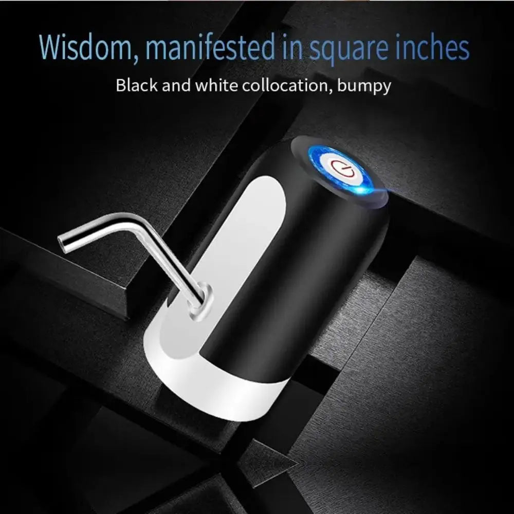 1pc Black Automatic Water Bottle Pump USB Charging Water Pump One Button Automatic Switch Of Water Dispenser