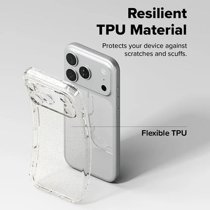 Crystal Glitter Armor – Ultra-Slim Clear Case for iPhone 17 Pro Max