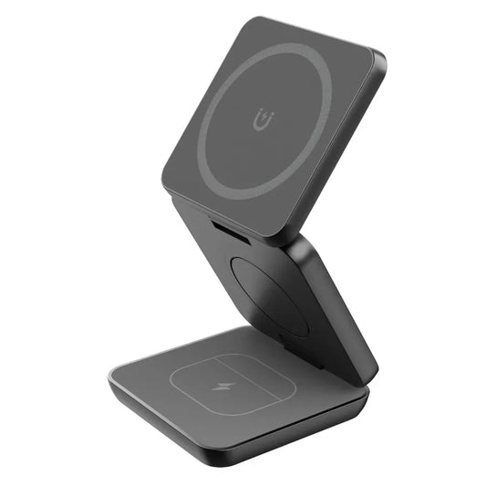 Foldable 3-in-1 Magnetic Wireless Charger Stand – iPhone, Apple Watch & AirPods Pro Fast Charger