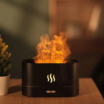 Premium LED Humidifier with Vibrant Flame Effect & Aroma Diffuser