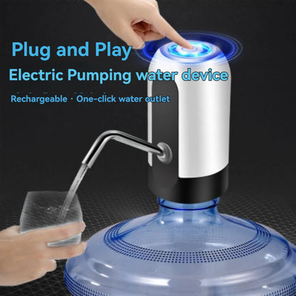 1pc Black Automatic Water Bottle Pump USB Charging Water Pump One Button Automatic Switch Of Water Dispenser