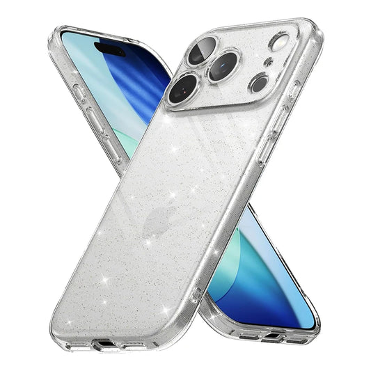 Crystal Glitter Armor – Ultra-Slim Clear Case for iPhone 17 Pro Max