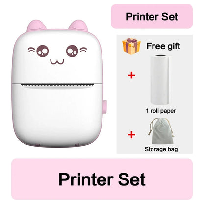 Portable Mini Thermal Printer – Bluetooth 200dpi for Labels, Photos & Memos
