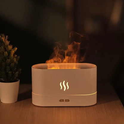 Premium LED Humidifier with Vibrant Flame Effect & Aroma Diffuser