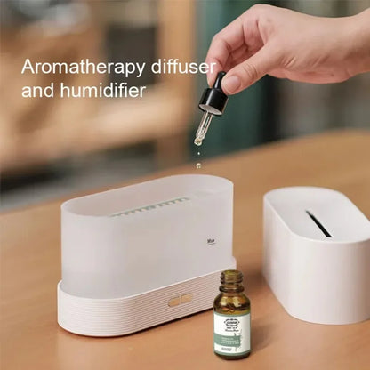 Premium LED Humidifier with Vibrant Flame Effect & Aroma Diffuser