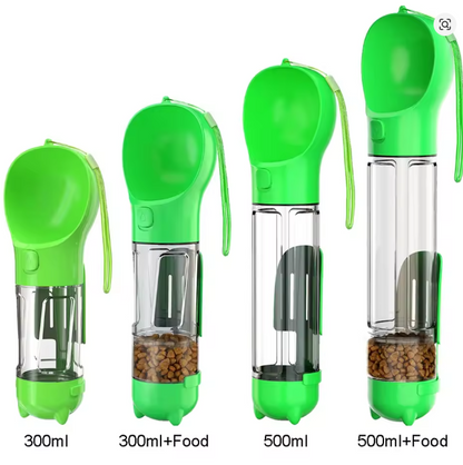Portable 3-in-1 Pet Bottle – Water, Food, and Waste Dispenser, Leak-Proof