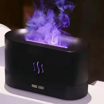 Premium LED Humidifier with Vibrant Flame Effect & Aroma Diffuser