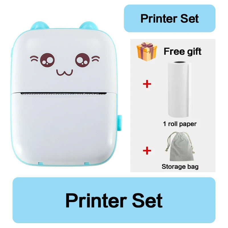 Portable Mini Thermal Printer – Bluetooth 200dpi for Labels, Photos & Memos