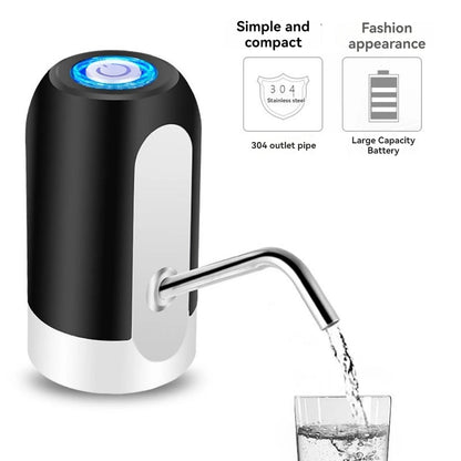 1pc Black Automatic Water Bottle Pump USB Charging Water Pump One Button Automatic Switch Of Water Dispenser